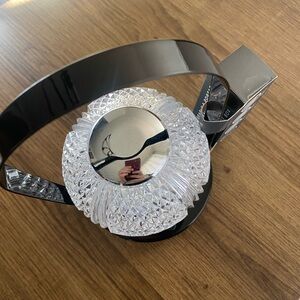 Elegant Black and Silver Crystal Lamp